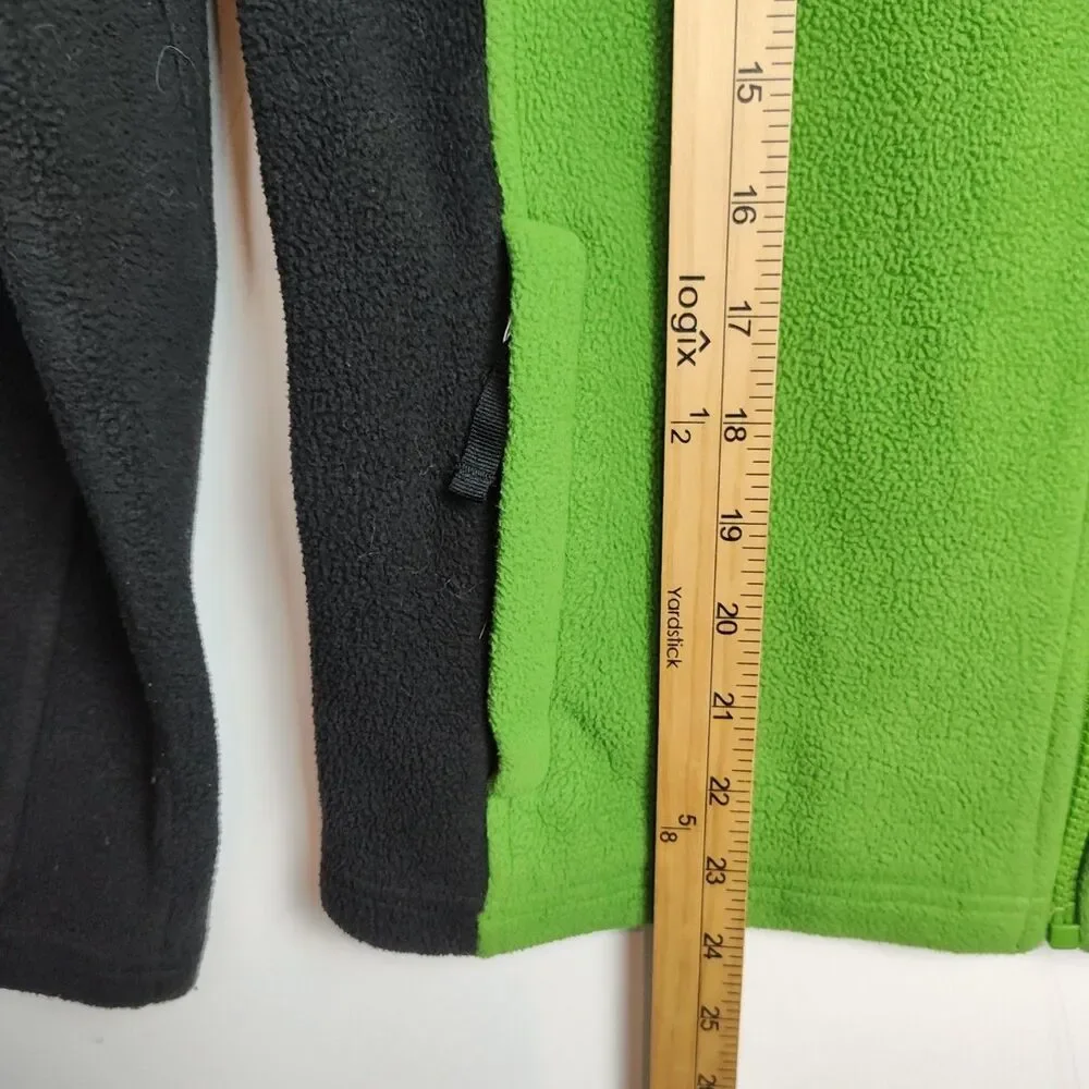 The North Face Full-Zip Fleece Sweatshirt Youth Boy's L‎ (14/16) Green/Black